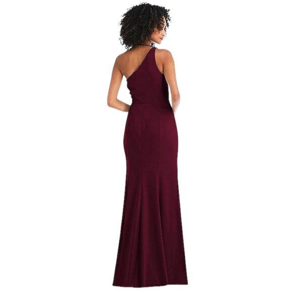AFTER SIX 6849 Maxi Dress Wedding Party Prom Sz 6 8 10 Cabernet NWT - Picture 2 of 4